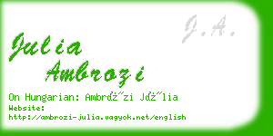 julia ambrozi business card